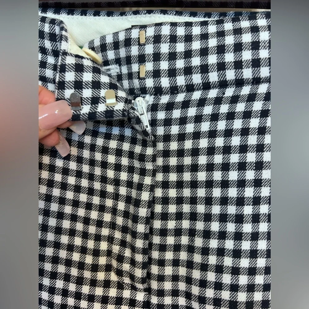 J.Crew, Hayden Kickout Cropped Pant, Size 8 in Gingham